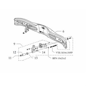 REAR SPOILER ATTACHEMENT KIT 28MM