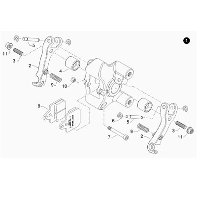 REAR BRAKE CALIPER M20 X 2 H5 MECANICAL