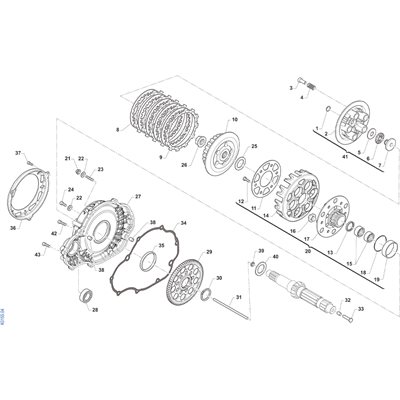 Couvercle d'embrayage noir TM M1 Couvercle d'embrayage noir TM M1