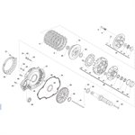 Plaque de couvercle d'embrayage portant Radial TM KZ