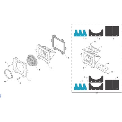 FLANGE INTAKE MANIFOD TM KZ RED