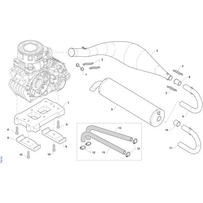MOTOR MOUNT TM KZ R-1 RED