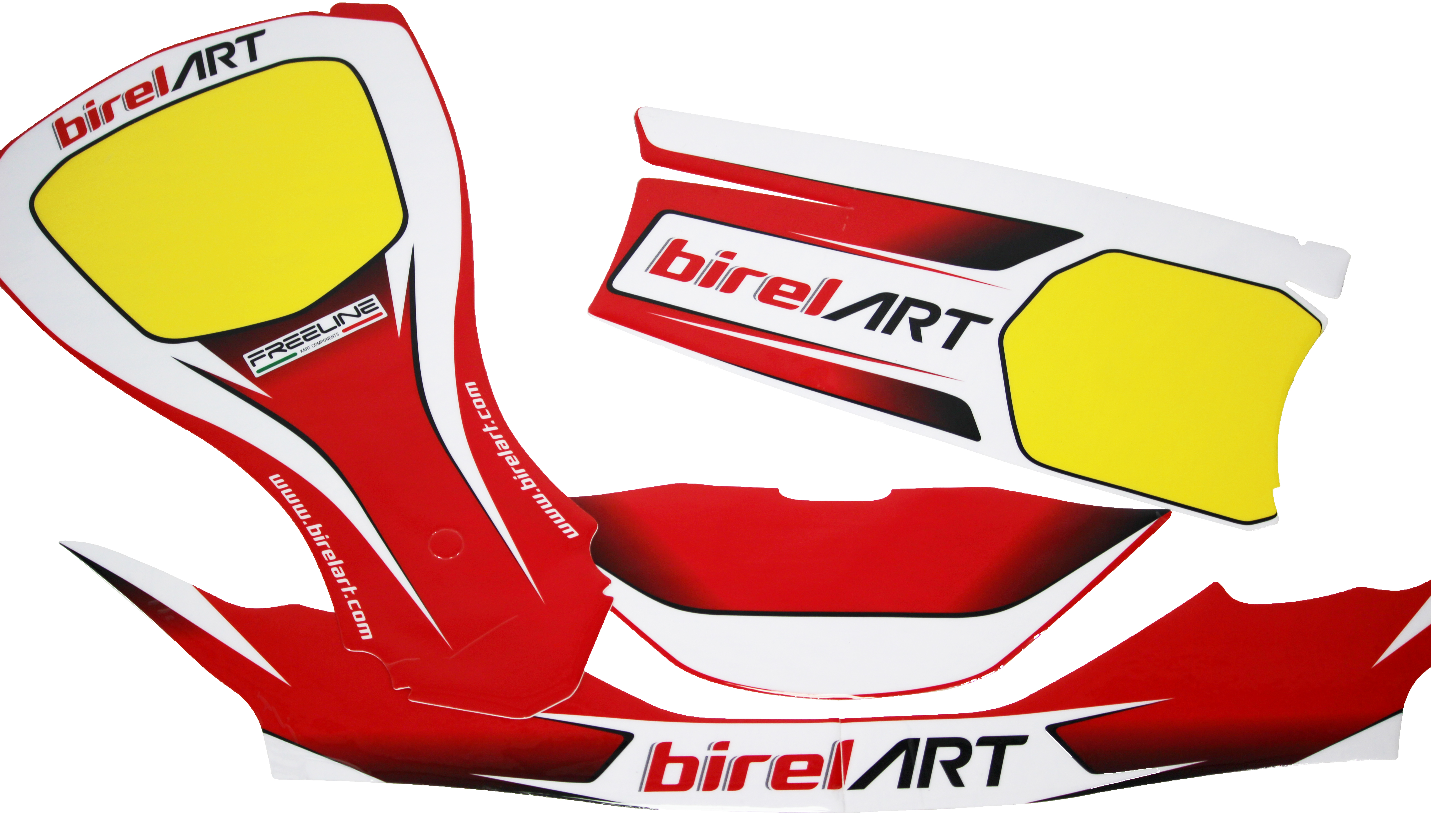 FREELINE Birel Art Style Complet Kart Kit Autocollant-Karting-Rotax dénomination 
